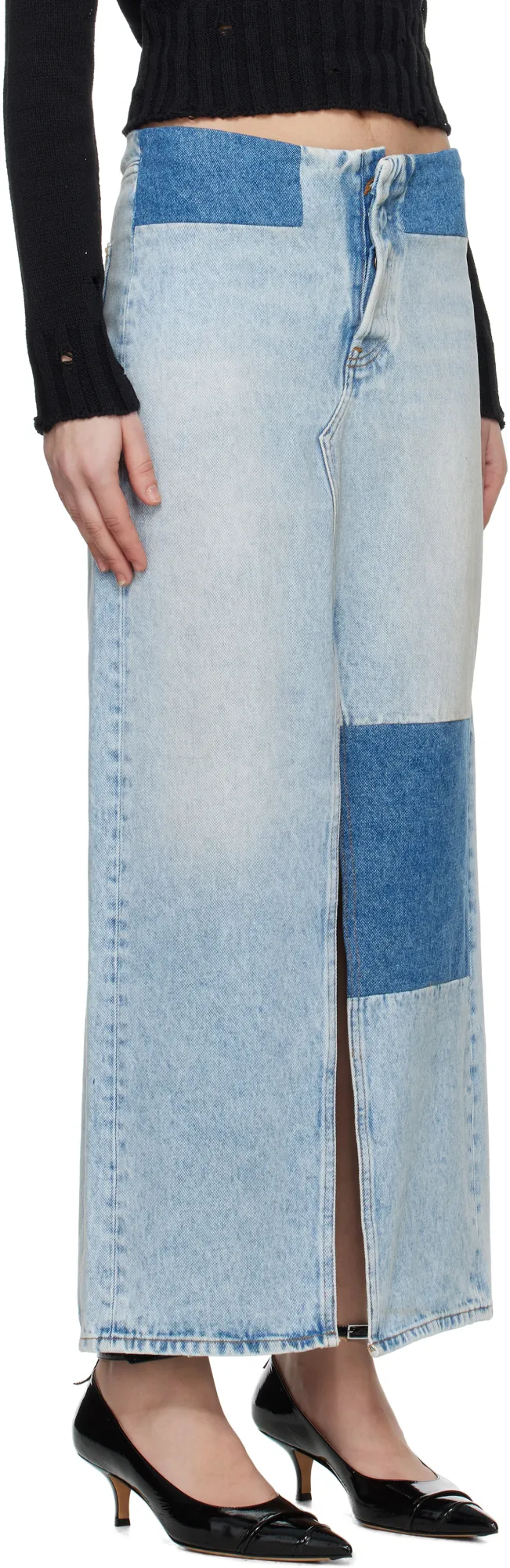 Long Denim Skirt