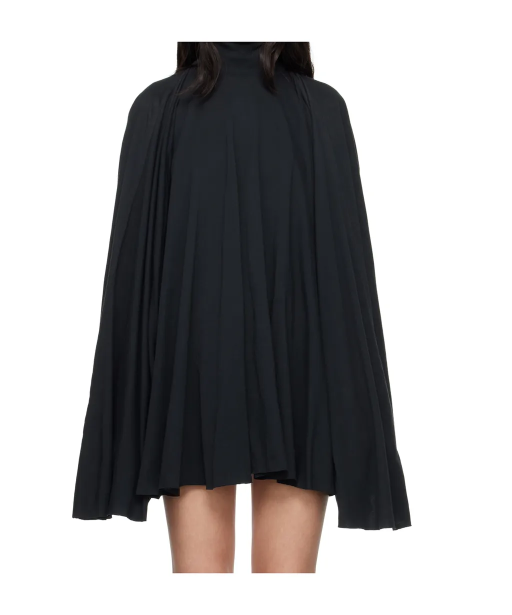 Long-Sleeved High Neck Mini Dress