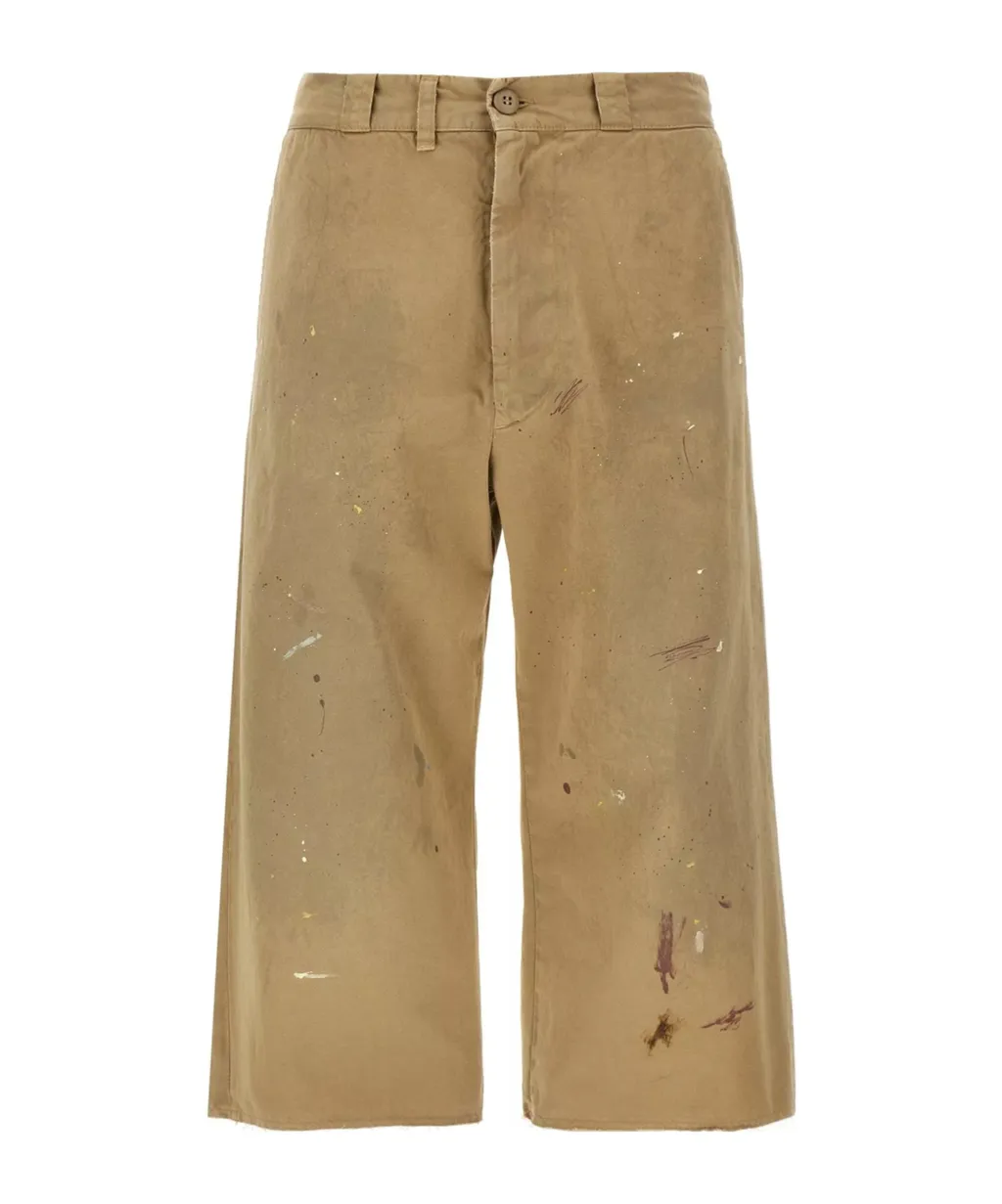 Used-Effect Bermuda Shorts