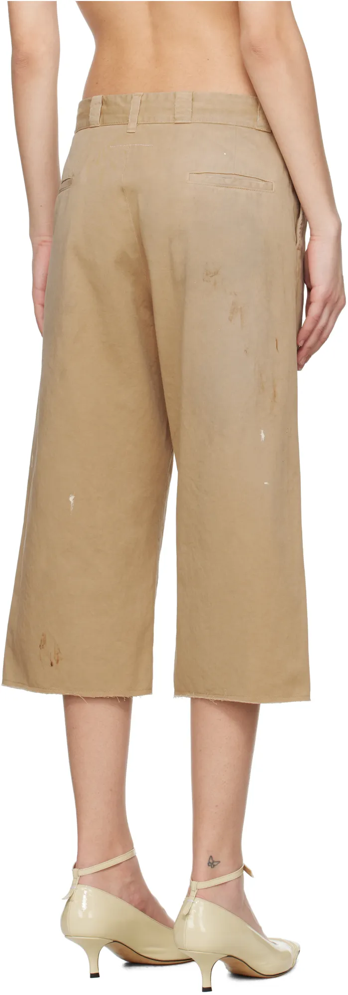 Used-Effect Bermuda Shorts