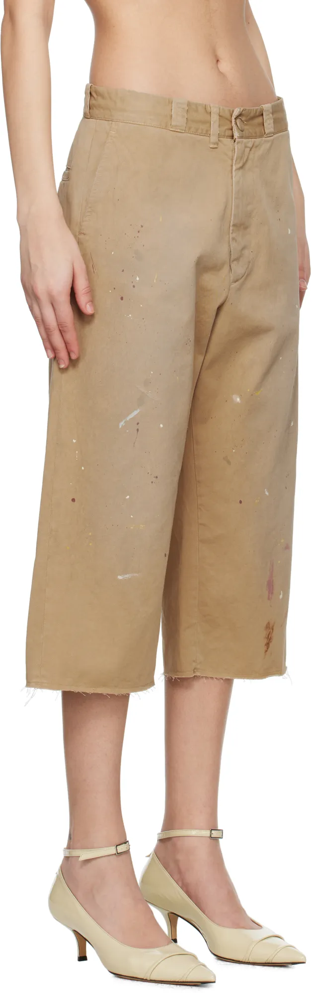 Used-Effect Bermuda Shorts
