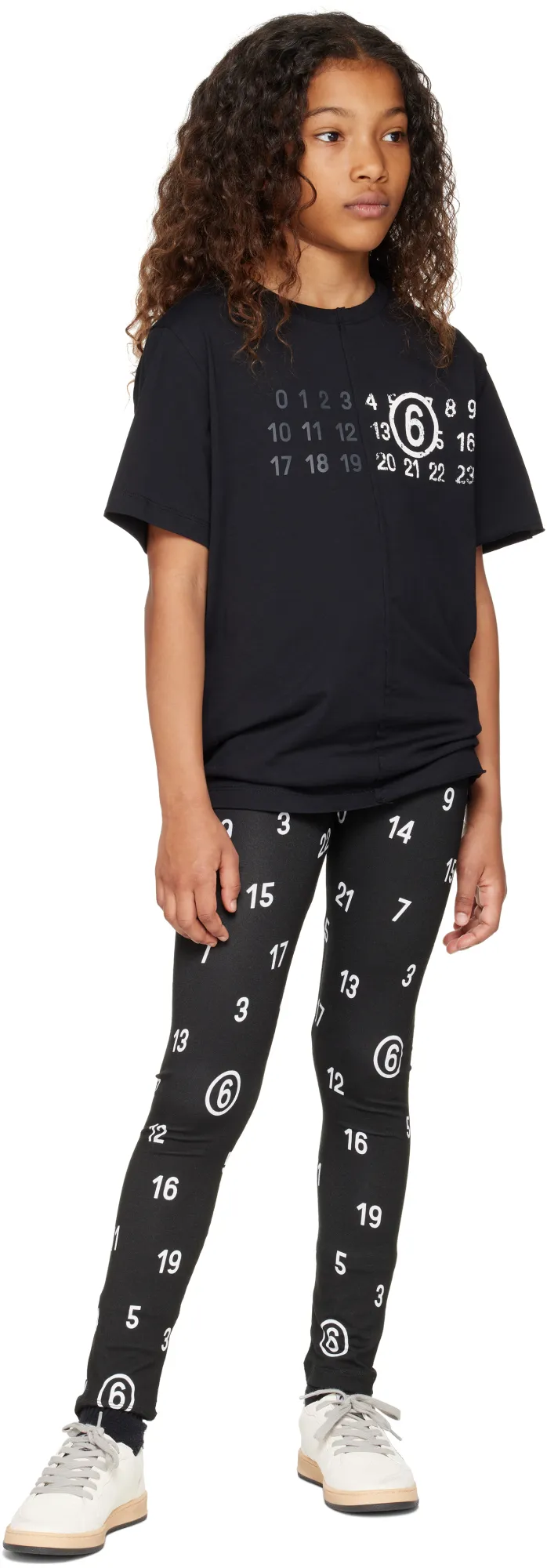 All Over Numeric Print Leggings