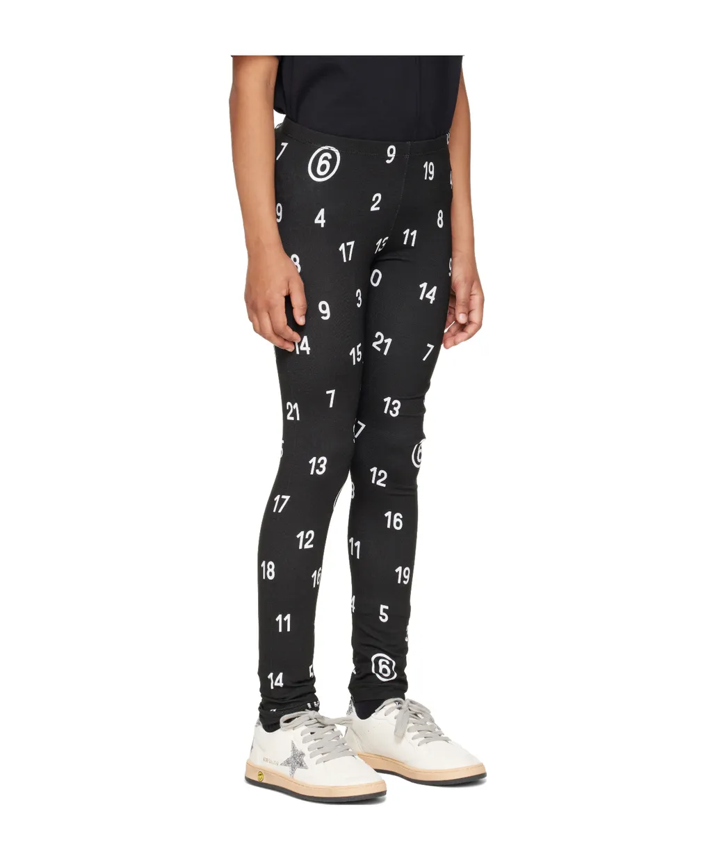 All Over Numeric Print Leggings