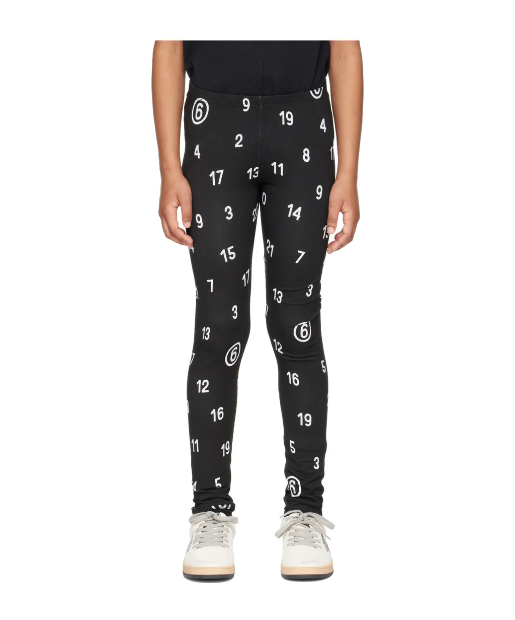 All Over Numeric Print Leggings
