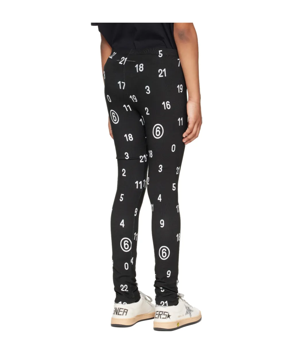 All Over Numeric Print Leggings