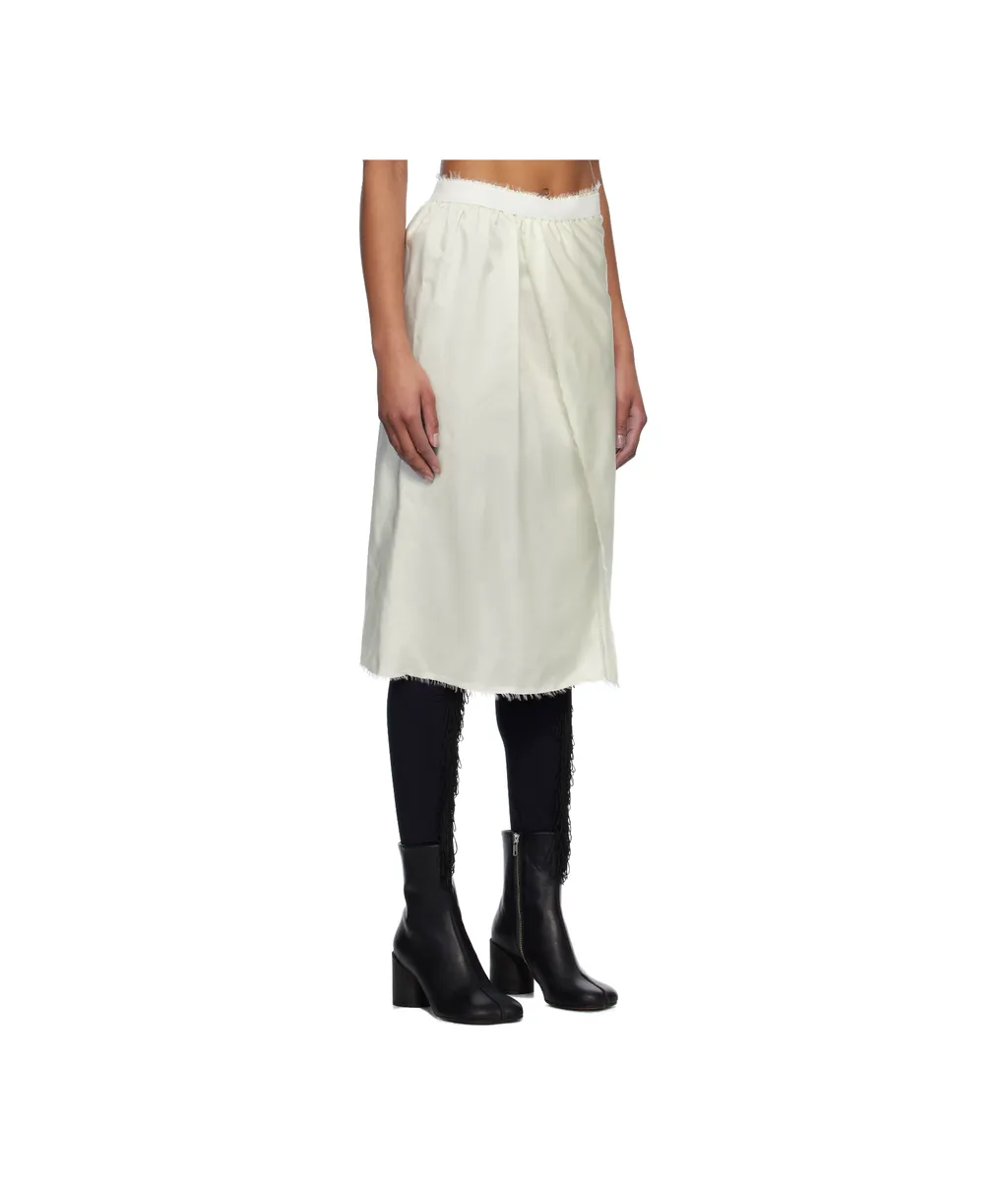 Frayed Edge Midi Skirt