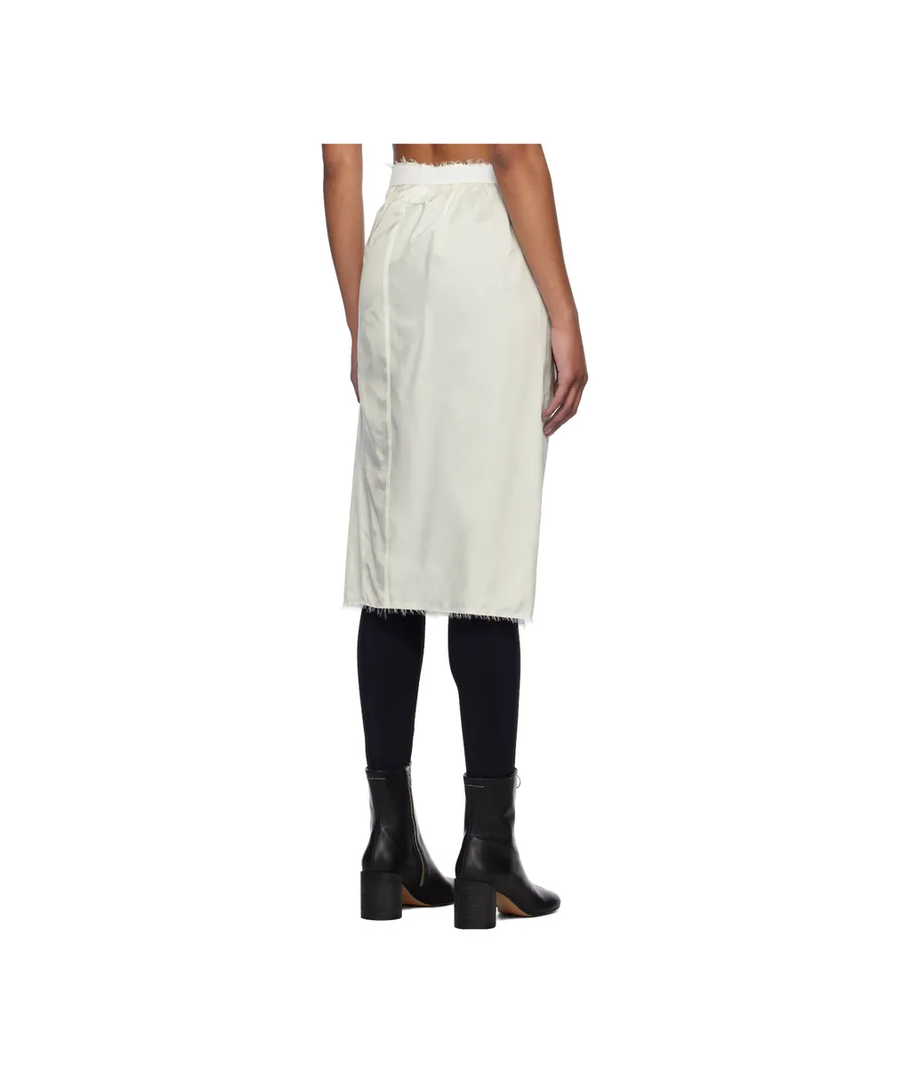 Frayed Edge Midi Skirt