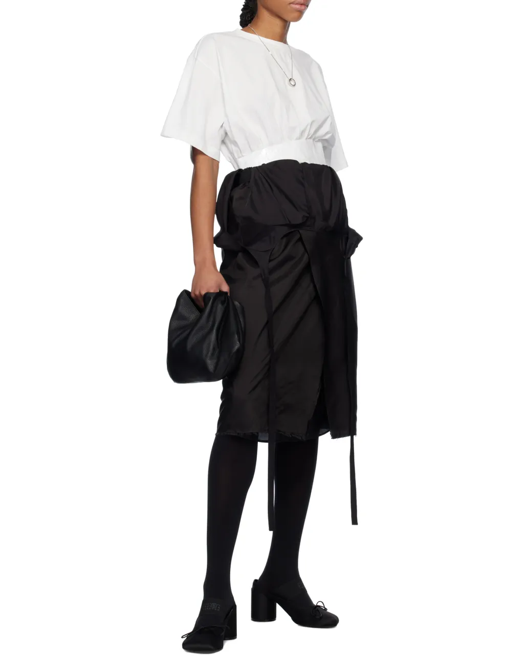 Frayed Edge Midi Skirt