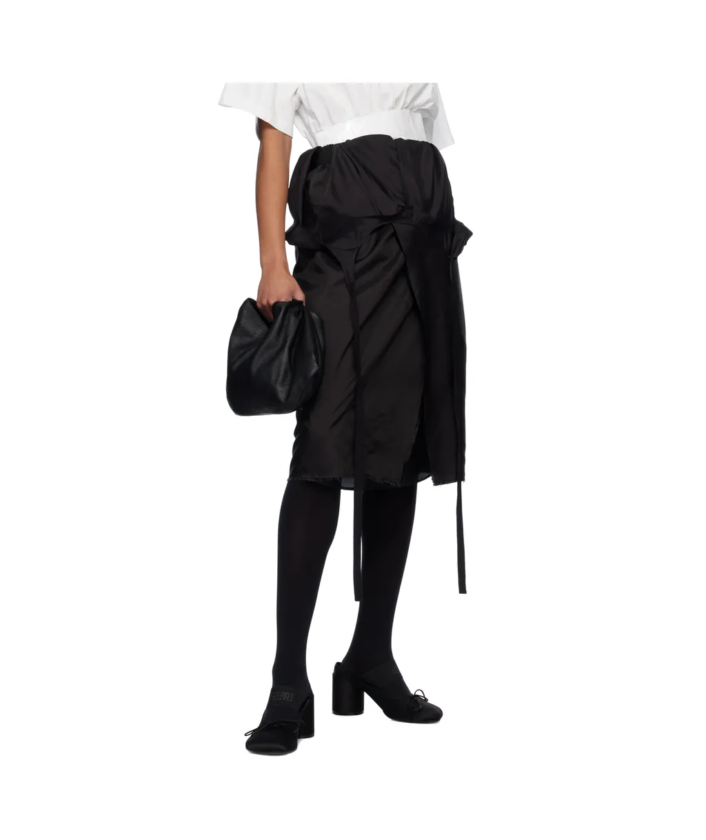 Frayed Edge Midi Skirt