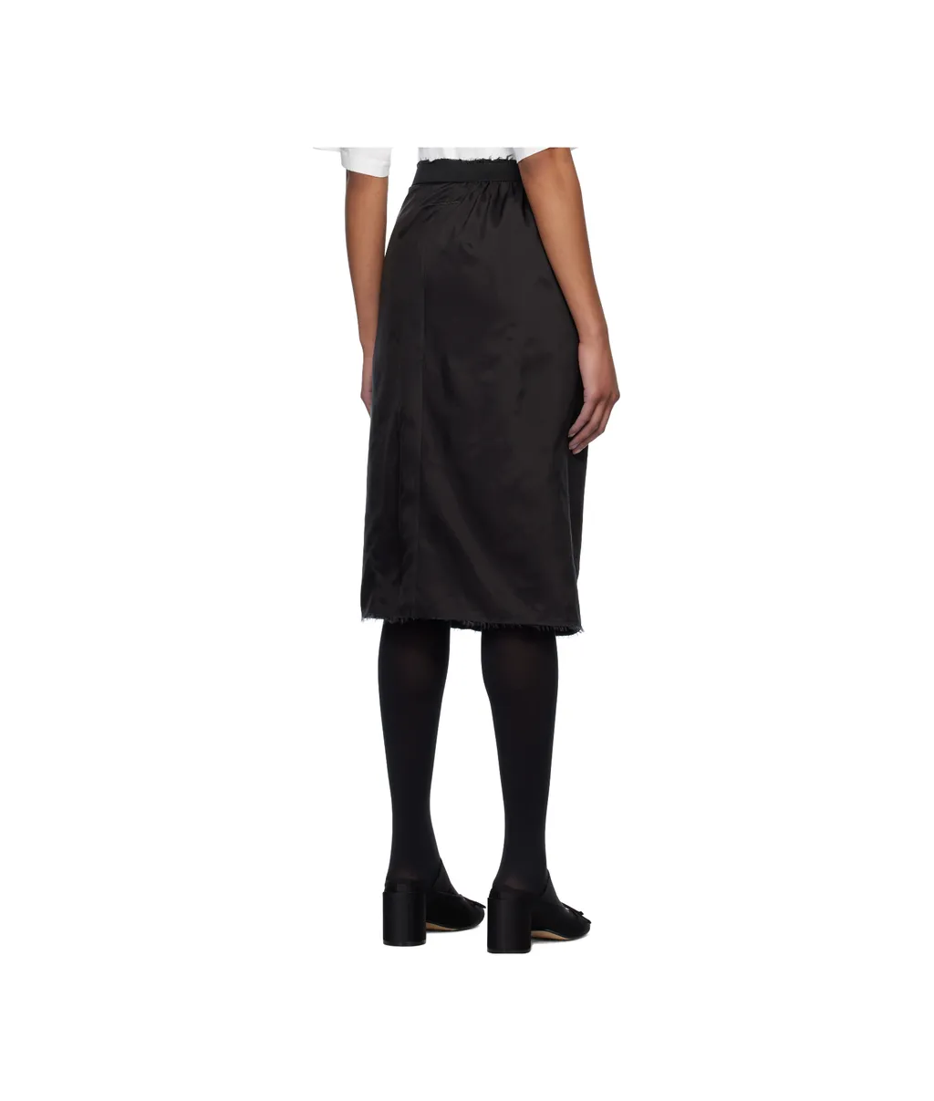 Frayed Edge Midi Skirt