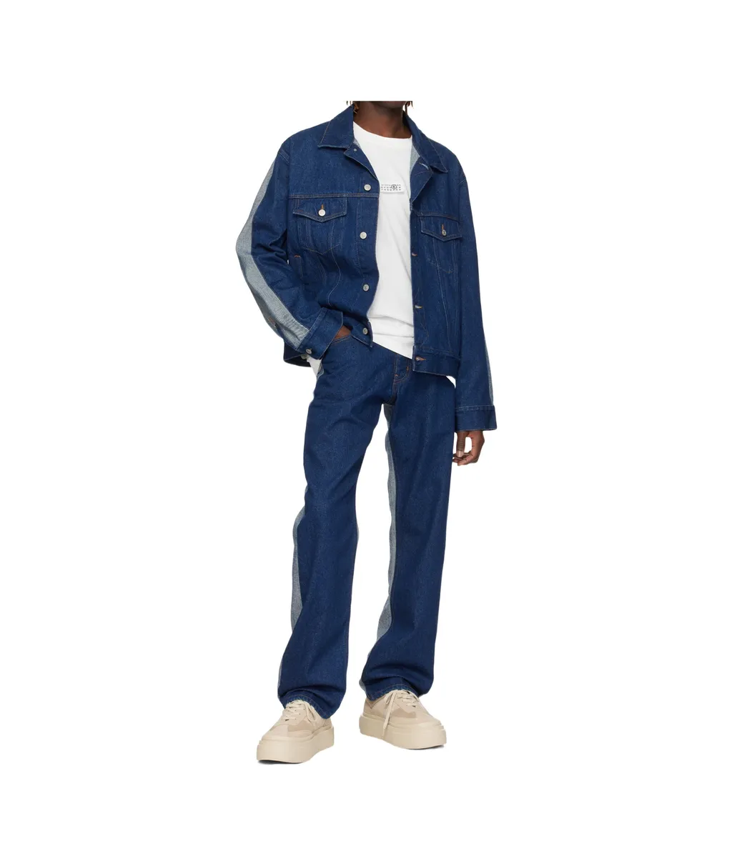 Straight Leg Panelled Jeans