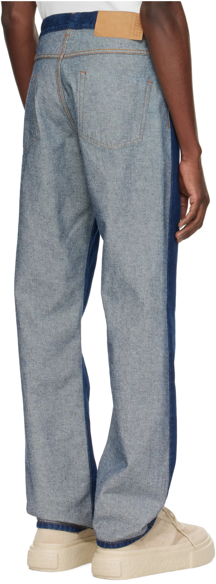 Straight Leg Panelled Jeans