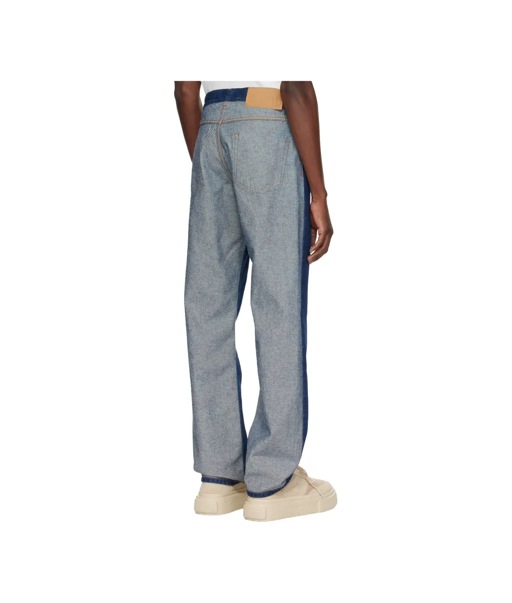 Straight Leg Panelled Jeans