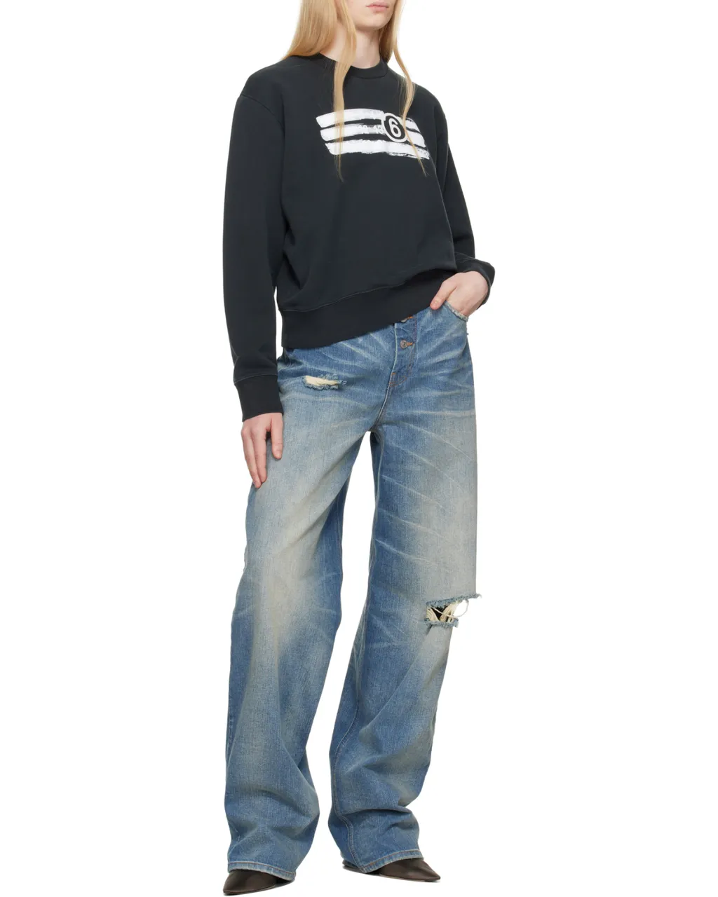 Graphic Printed Jersey Sweatshirt
