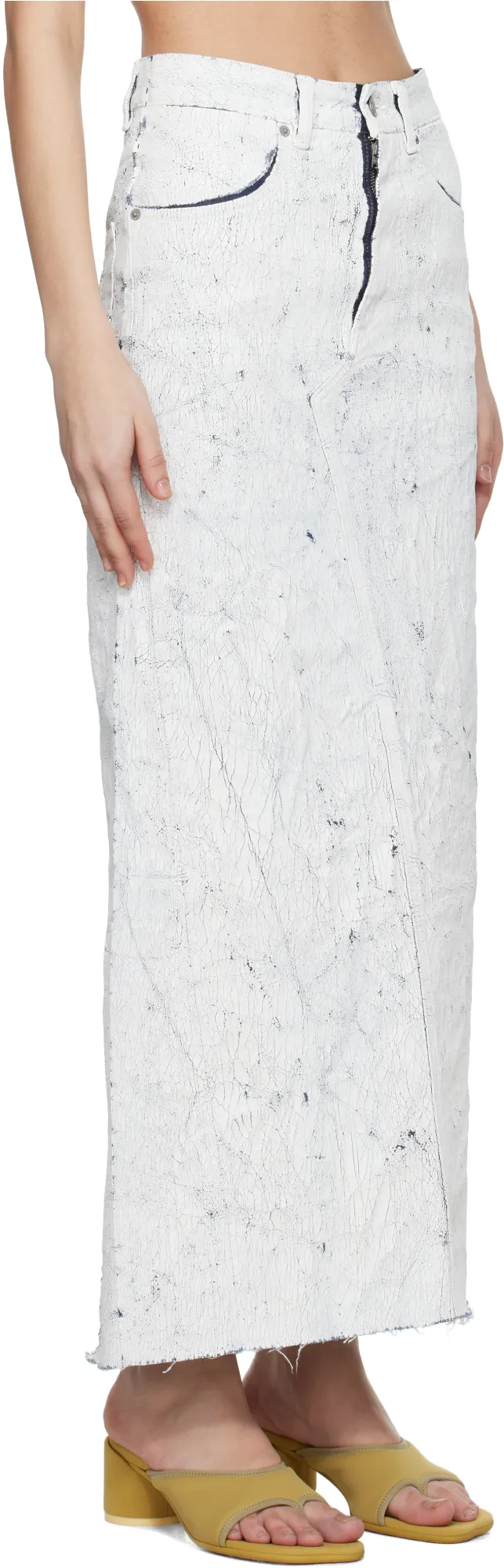 Rear Slit Midi Skirt