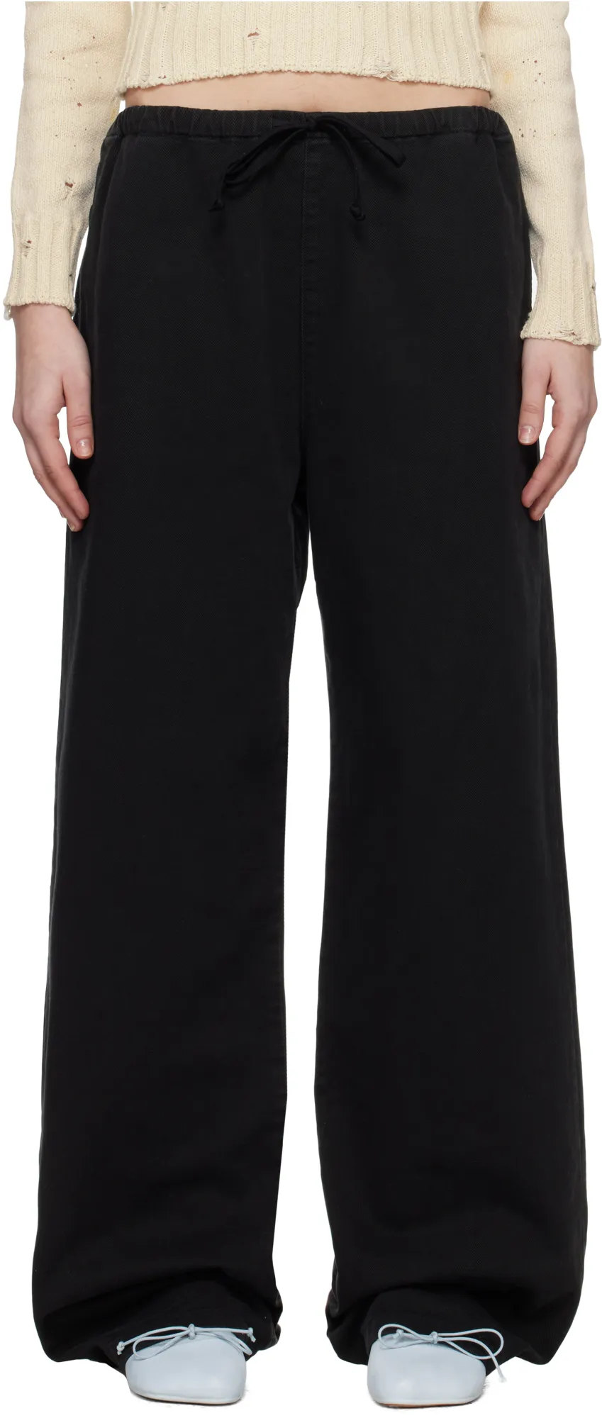 Drawstring Wide-Leg Pants