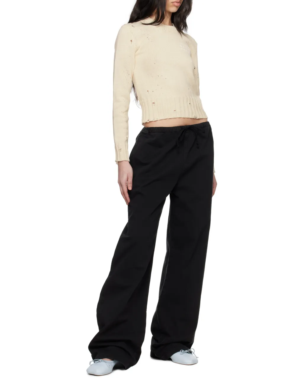 Drawstring Wide-Leg Pants