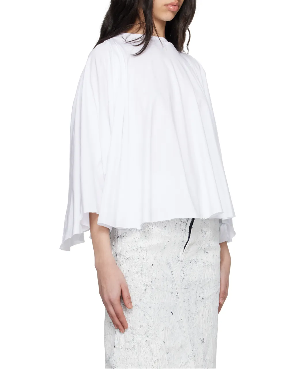 Long-Sleeved Pleated Top