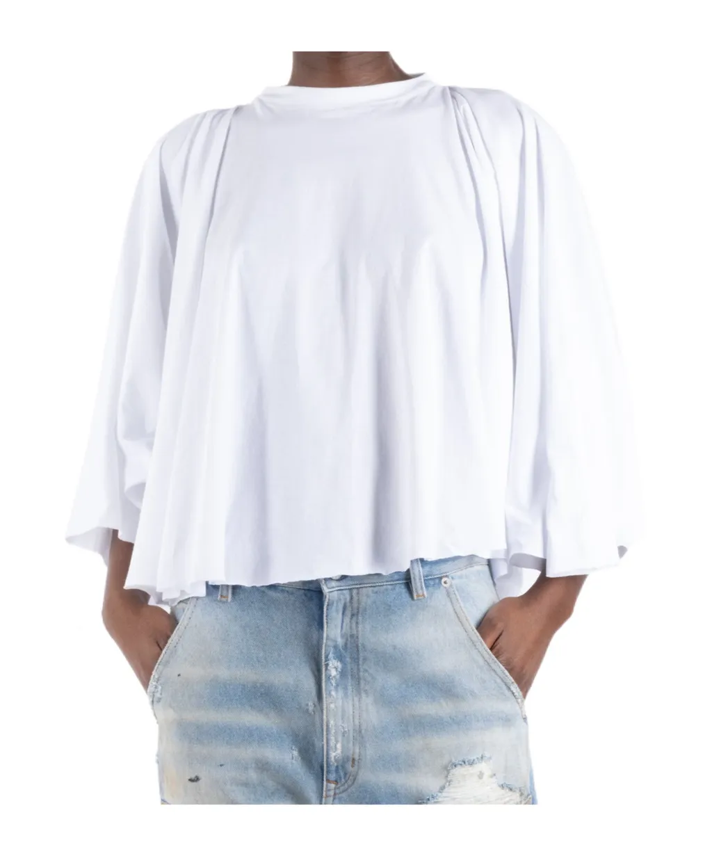 Long-Sleeved Pleated Top
