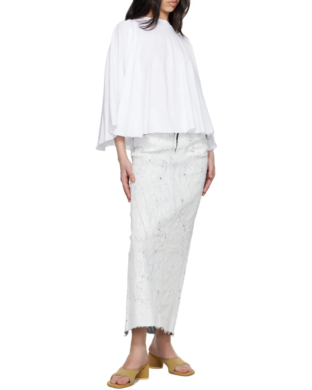 Long-Sleeved Pleated Top