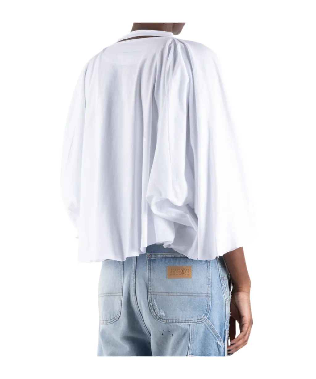 Long-Sleeved Pleated Top