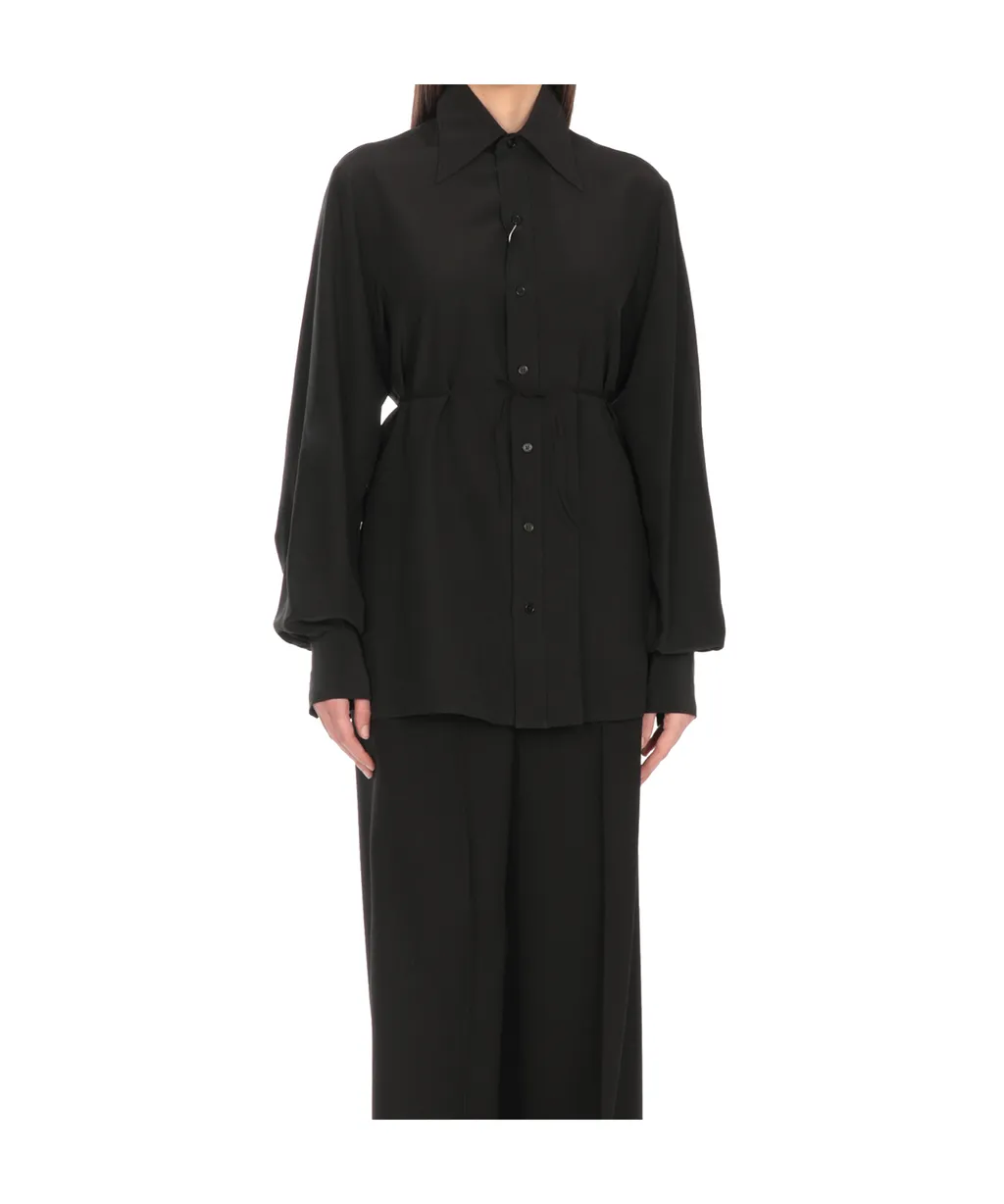 Long-Sleeved Belted Shirt