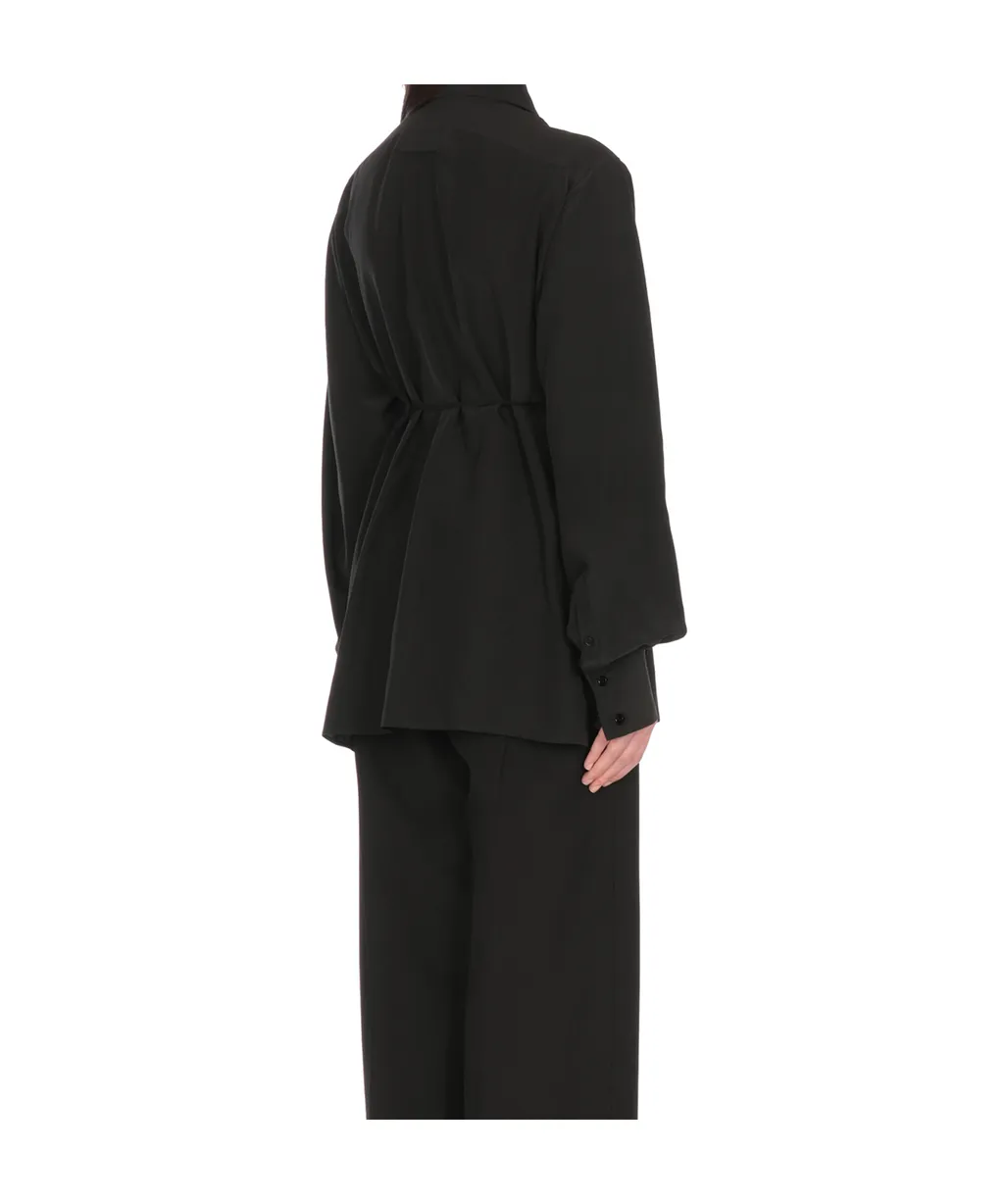 Long-Sleeved Belted Shirt