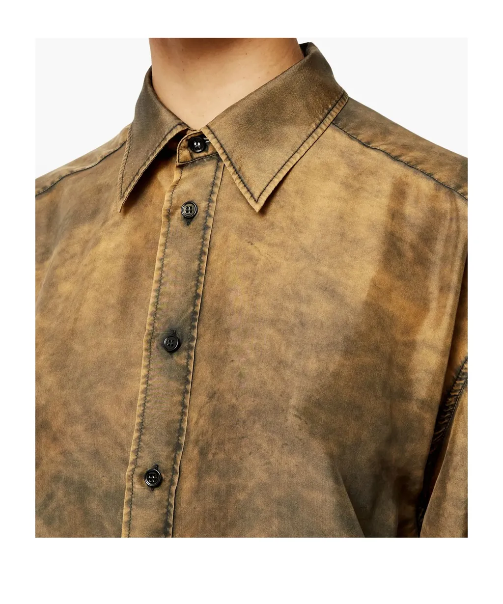 Cut-Out Detailed Tie-Dye Shirt