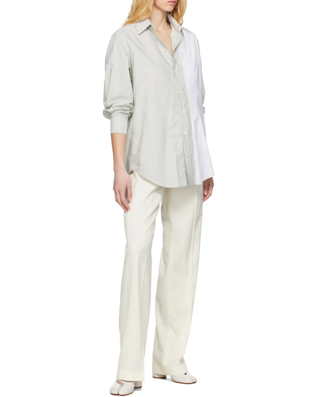 Straight-Leg Cut-Out Detailed Trousers