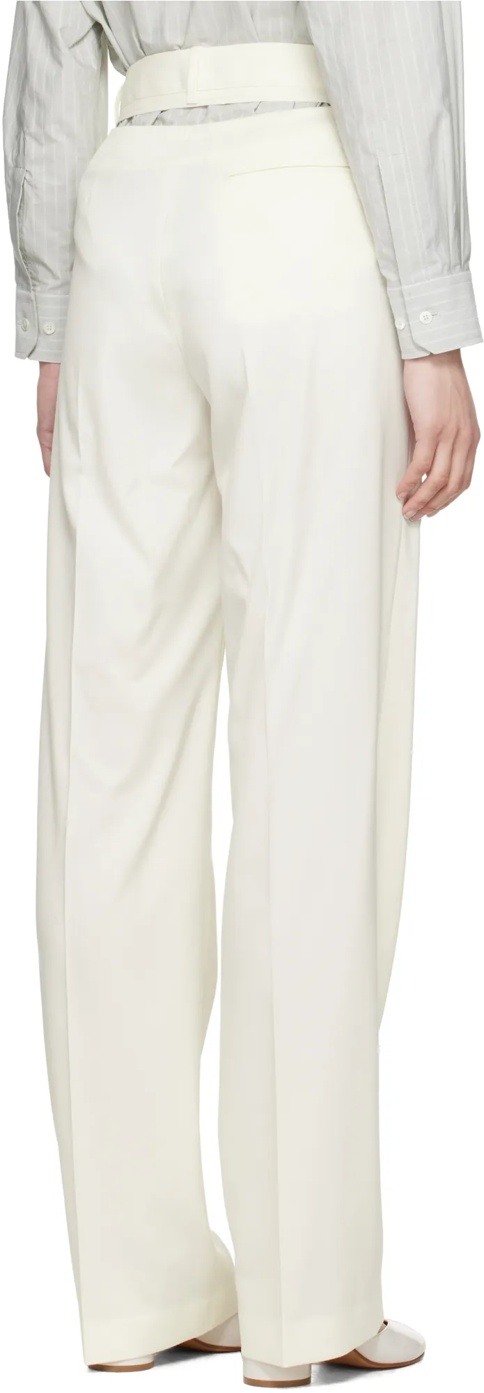 Straight-Leg Cut-Out Detailed Trousers
