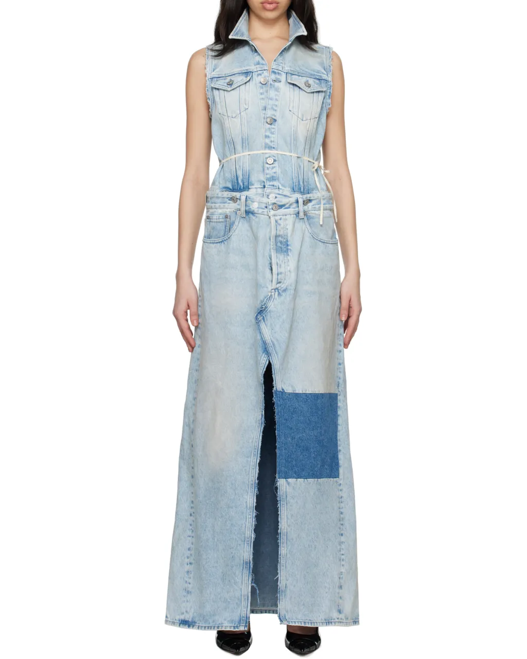 Sleeveless Denim Maxi Dress
