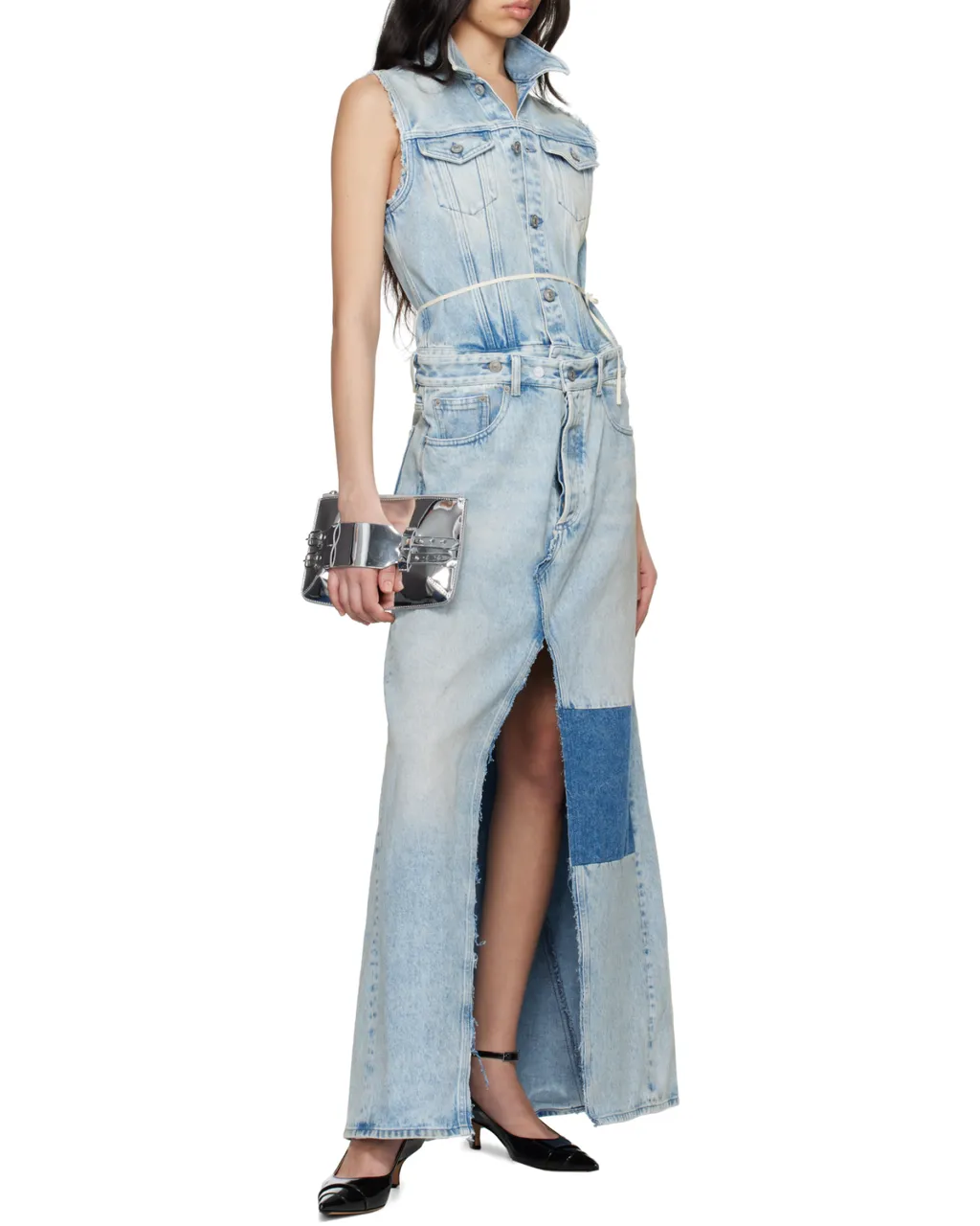 Sleeveless Denim Maxi Dress
