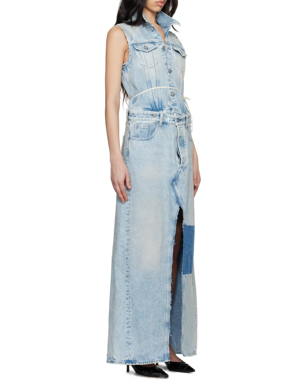 Sleeveless Denim Maxi Dress