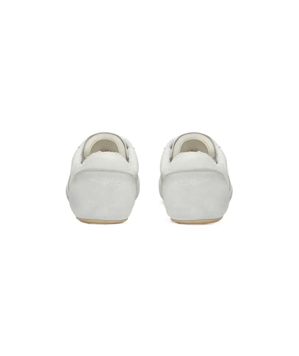 Numbers-Embossed Lace-Up Sneakers