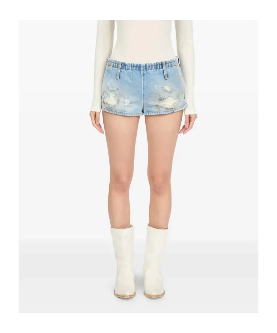 Distressed Denim Shorts