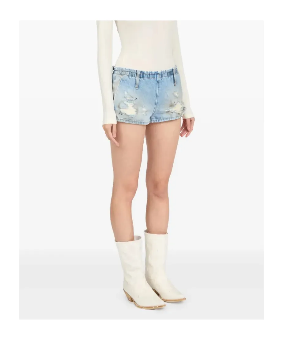 Distressed Denim Shorts