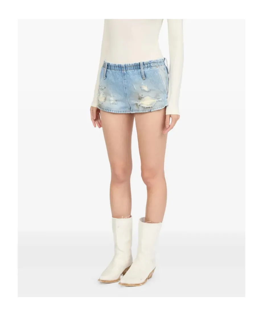 Distressed Denim Shorts