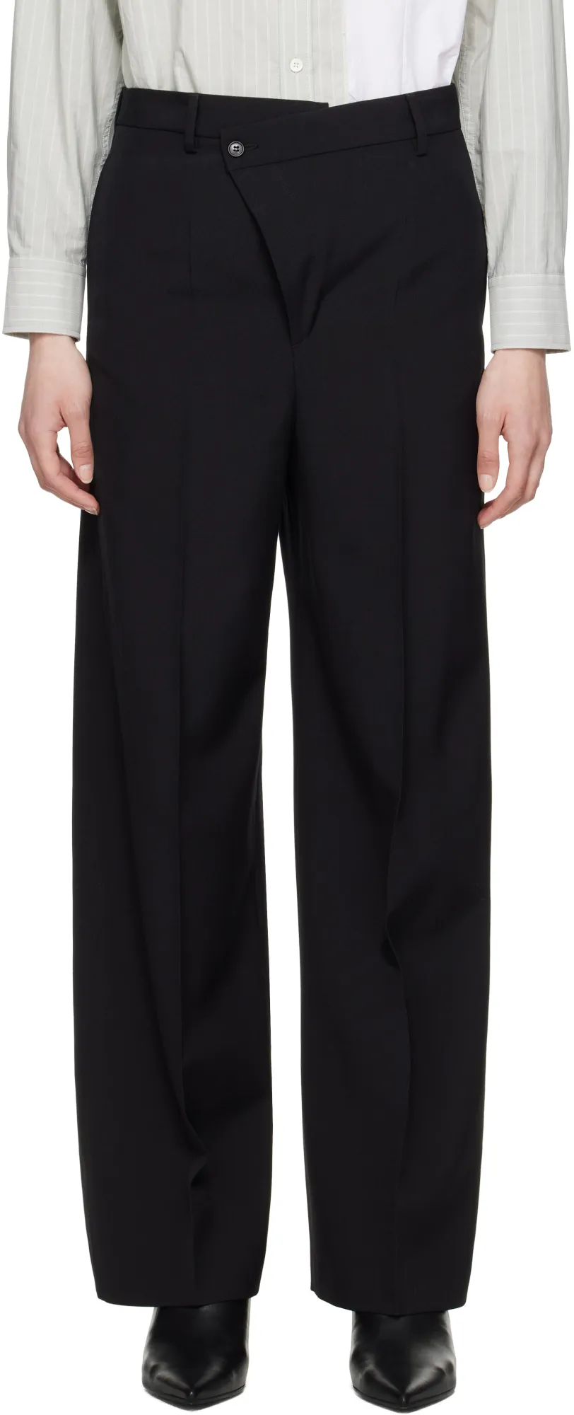 Off-Centre Wide-Leg Trousers