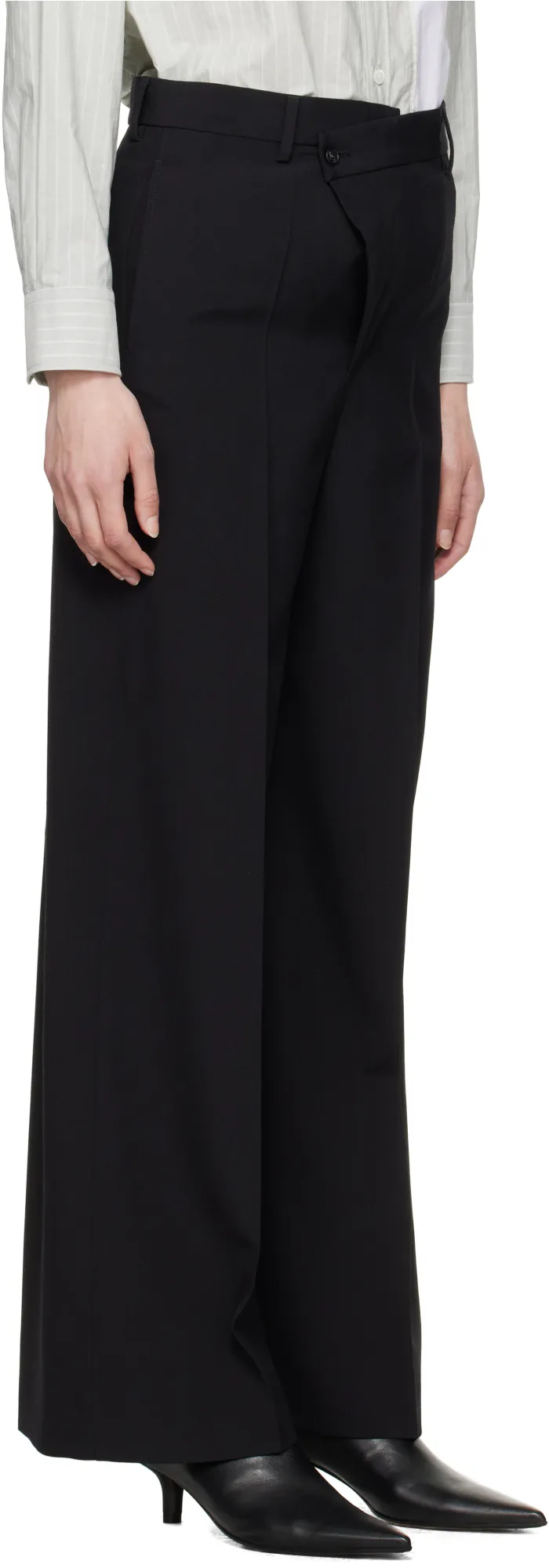 Off-Centre Wide-Leg Trousers