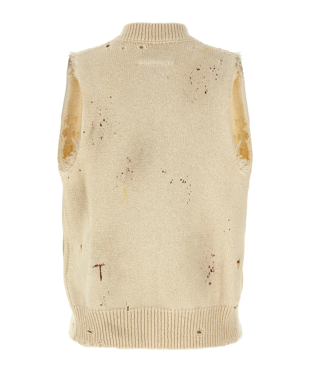 Numeric Distressed Vest