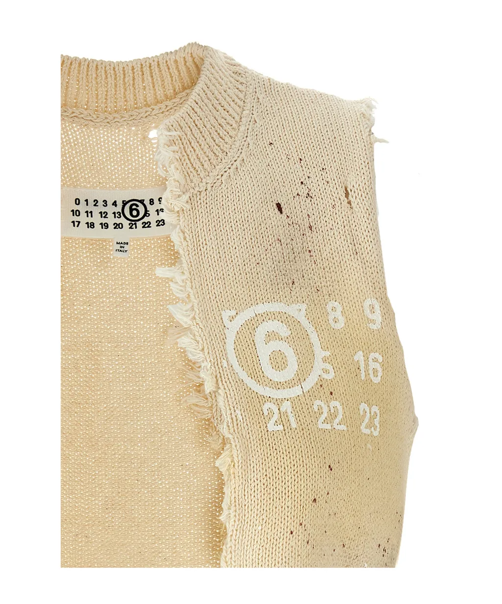 Numeric Distressed Vest
