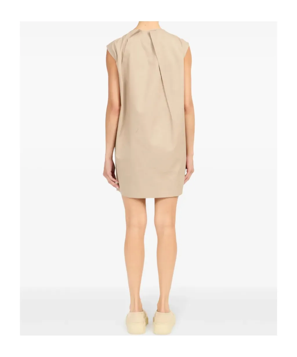 Pleat-Detail Cap Sleeved Dress
