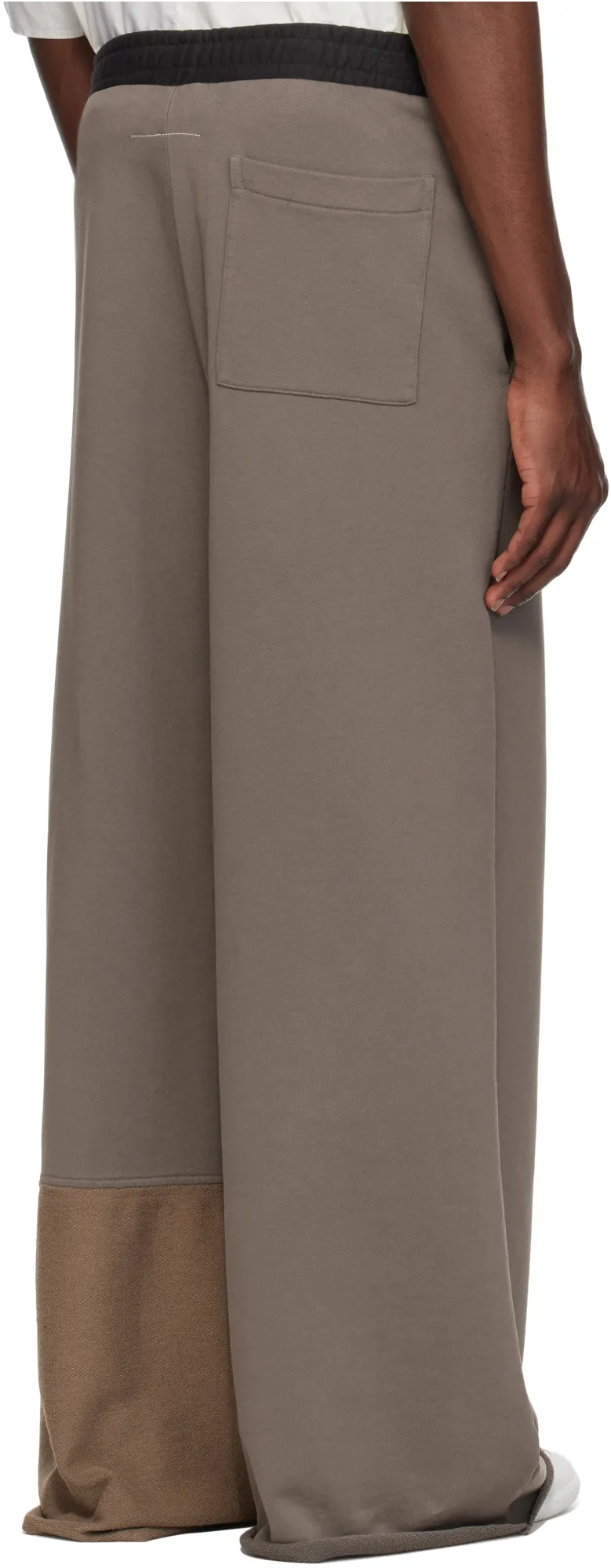 Numbers-Motif Wide-Leg Pants