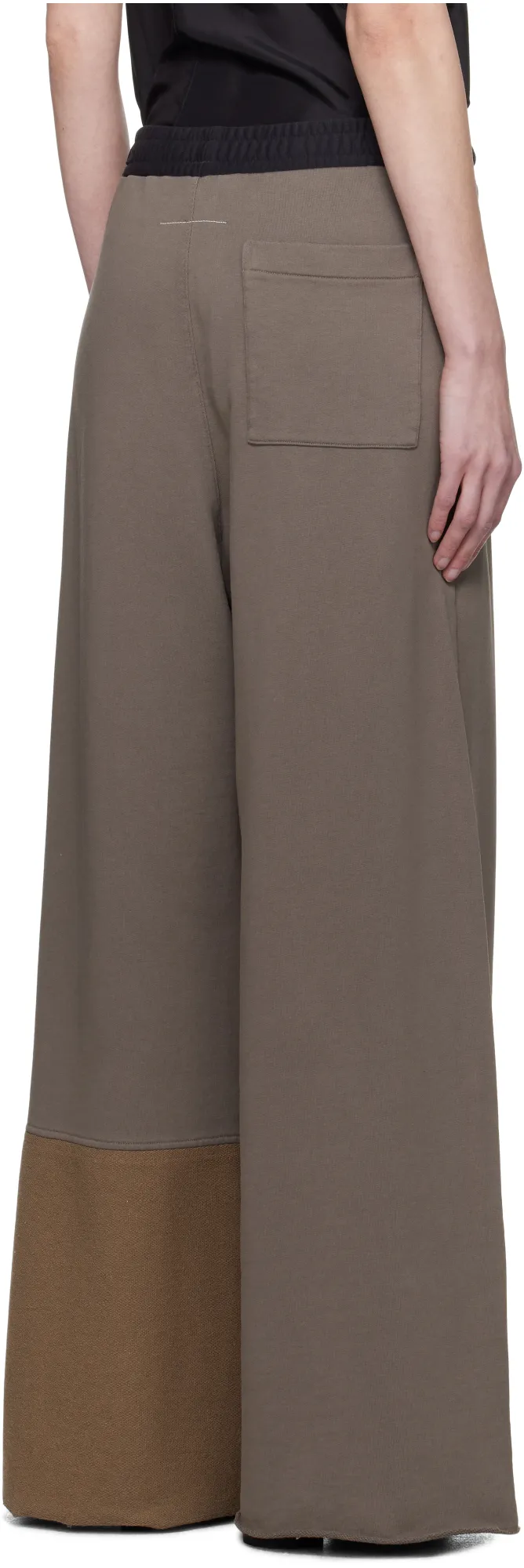 Numbers-Motif Wide-Leg Pants