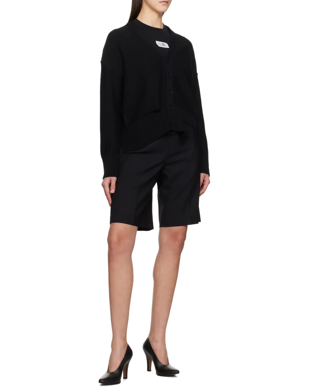 V-Neck Cut-Out Detailed Cardigan