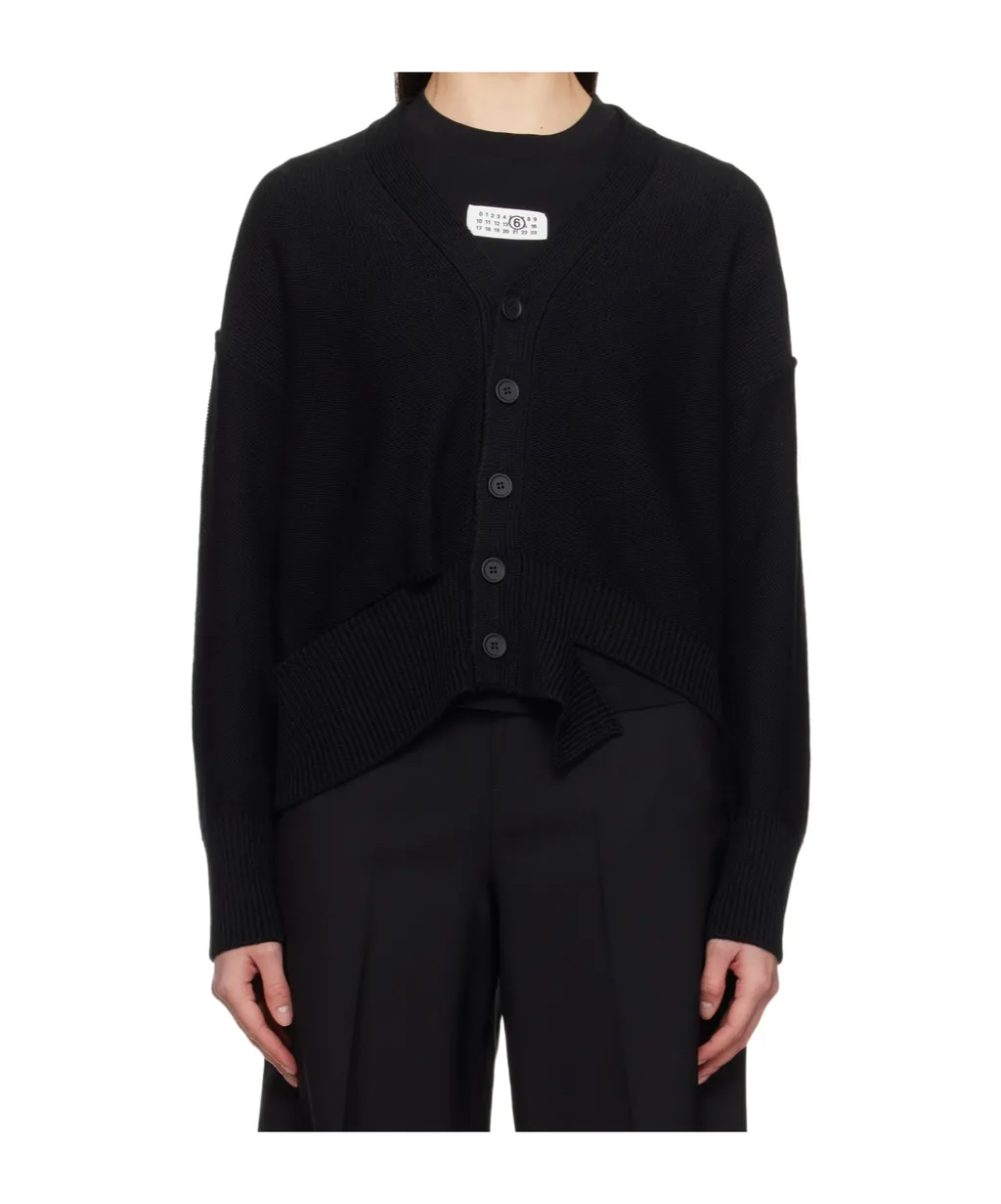V-Neck Cut-Out Detailed Cardigan