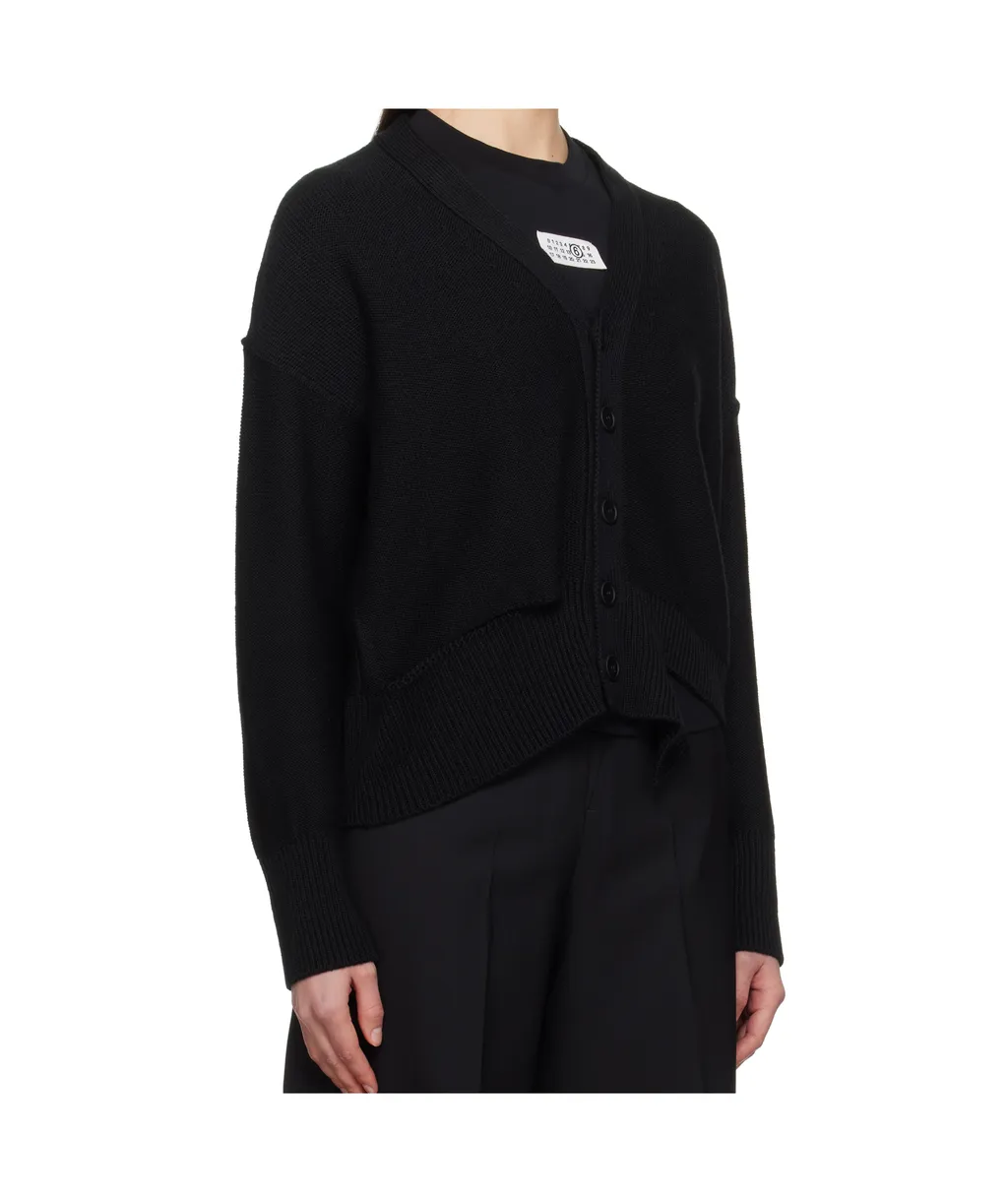 V-Neck Cut-Out Detailed Cardigan
