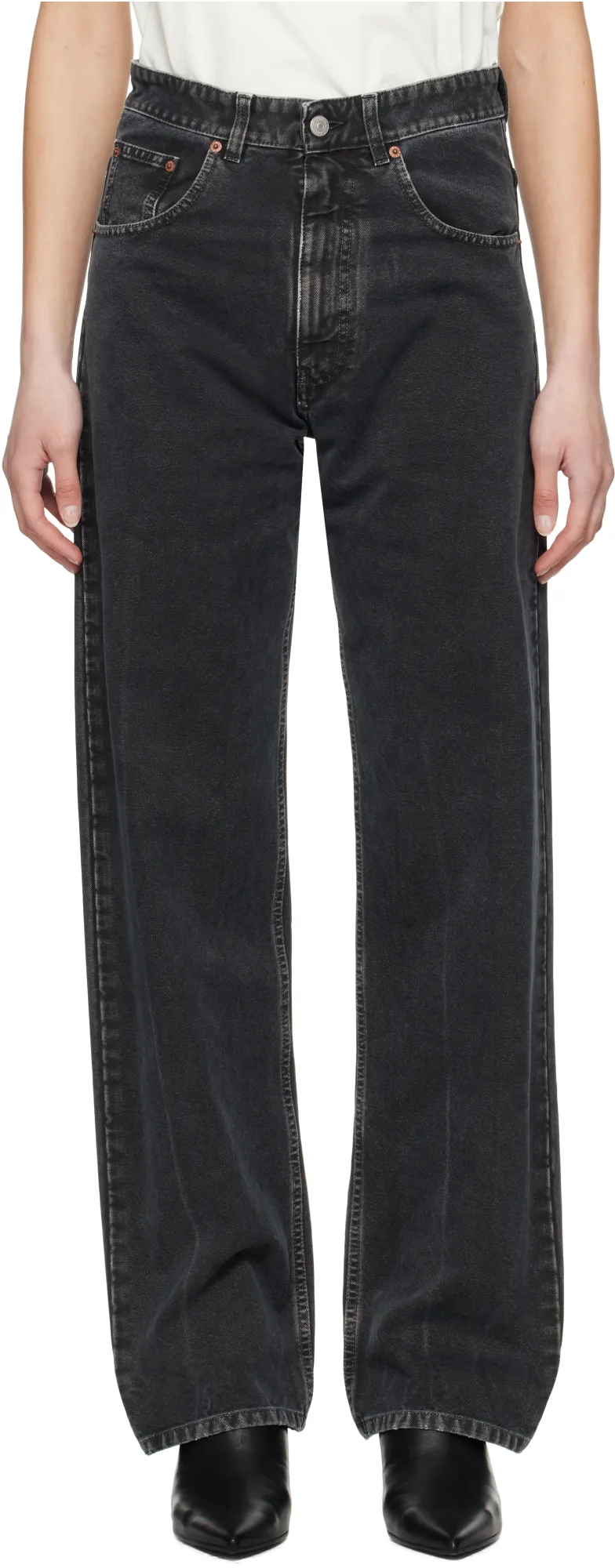 Washed Straight Jeans