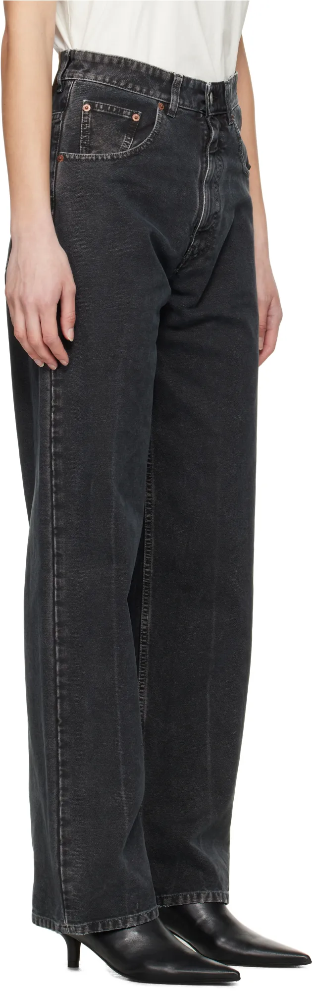 Washed Straight Jeans