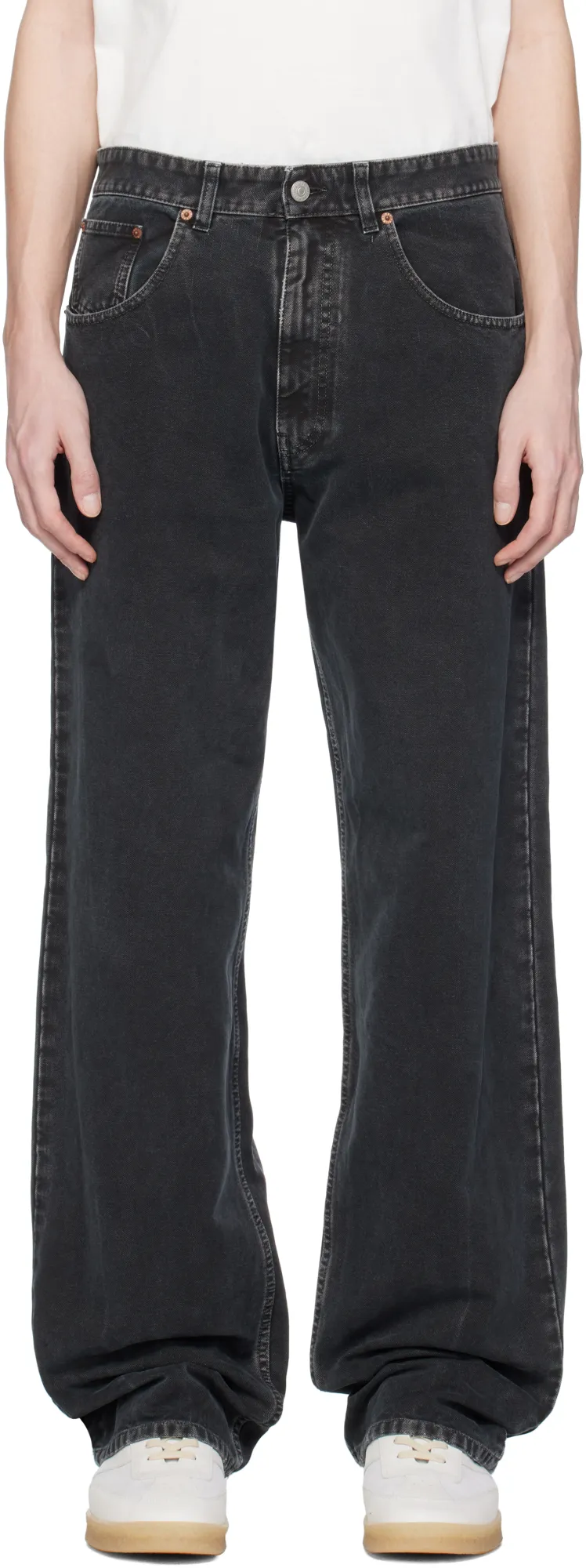 Washed Straight Jeans